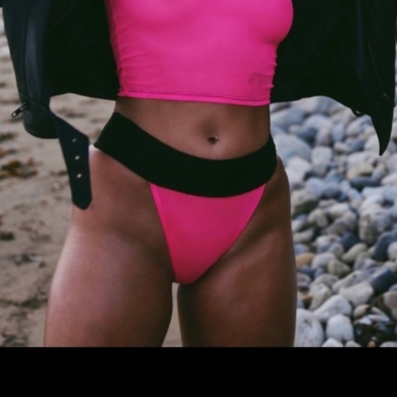 Laina Rauma Small PG13 fine mesh tank top camisole hot pink barbiecore club bed - Picture 1 of 8